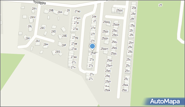 Wola Mrokowska, Postępu, 27m, mapa Wola Mrokowska