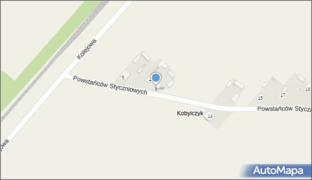 Wola Okrzejska, Powstańców Styczniowych, 9, mapa Wola Okrzejska