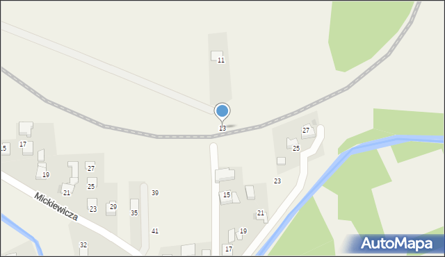 Wola Radziszowska, Podlipie, 13, mapa Wola Radziszowska