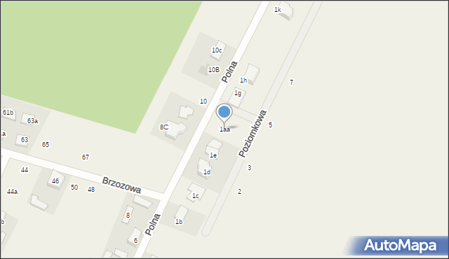 Wola Rasztowska, Polna, 1aa, mapa Wola Rasztowska