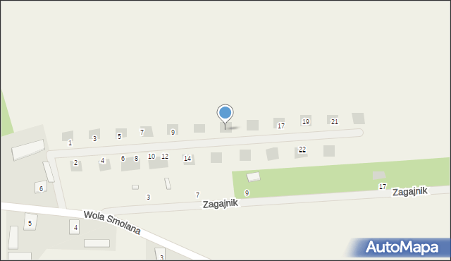 Wola Smolana, Polnych Maków, 13, mapa Wola Smolana