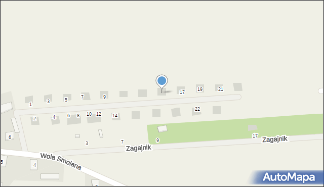 Wola Smolana, Polnych Maków, 15, mapa Wola Smolana