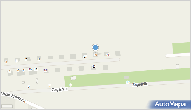 Wola Smolana, Polnych Maków, 19, mapa Wola Smolana