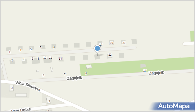 Wola Smolana, Polnych Maków, 20, mapa Wola Smolana