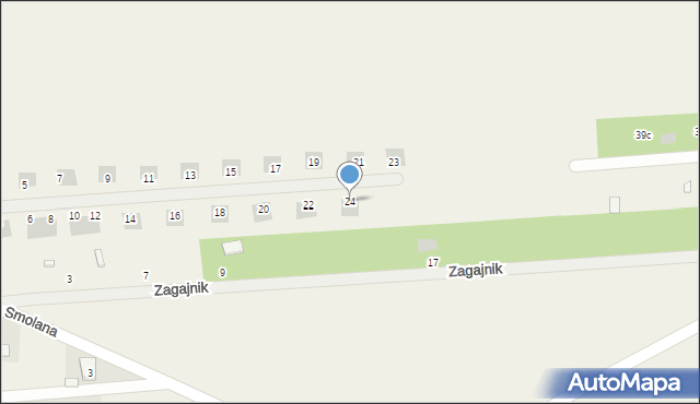 Wola Smolana, Polnych Maków, 24, mapa Wola Smolana