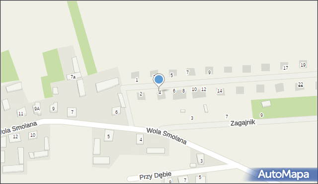 Wola Smolana, Polnych Maków, 4, mapa Wola Smolana