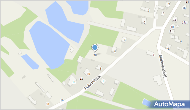 Wola Suchożebrska, Południowa, 6B, mapa Wola Suchożebrska