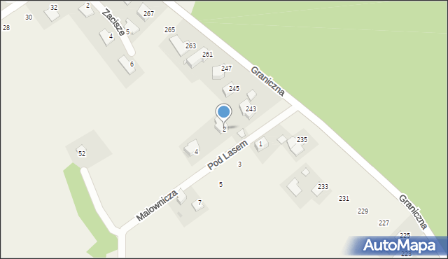 Wola Zachariaszowska, Pod Lasem, 2, mapa Wola Zachariaszowska