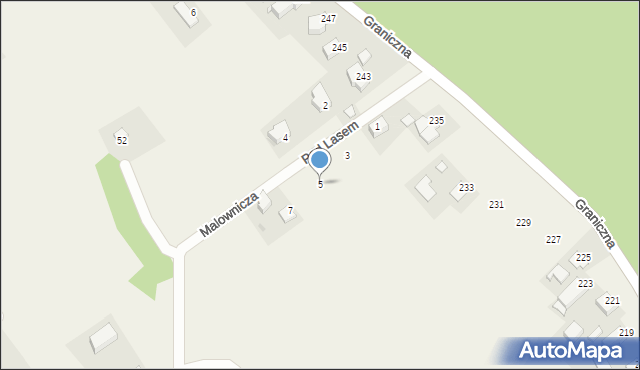 Wola Zachariaszowska, Pod Lasem, 5, mapa Wola Zachariaszowska