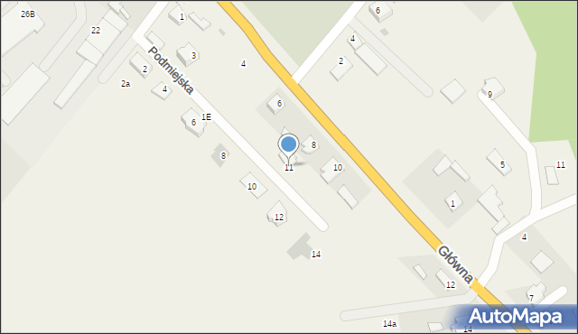 Wola Zambrowska, Podmiejska, 11, mapa Wola Zambrowska