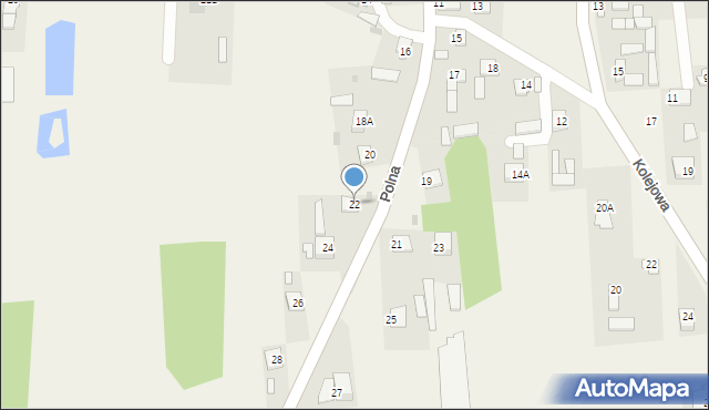 Wolanów, Polna, 22, mapa Wolanów