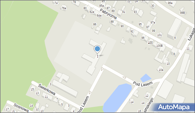 Wolbrom, Pod Lasem, 1, mapa Wolbrom