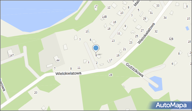 Wólka, Poziomkowa, 4, mapa Wólka