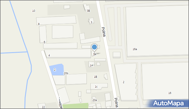 Wólka Kosowska, Polna, 3A, mapa Wólka Kosowska