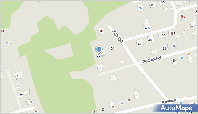 Wołomin, Podbipięty Longinusa, 5a, mapa Wołomin