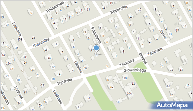 Wołomin, Popularna, 3, mapa Wołomin