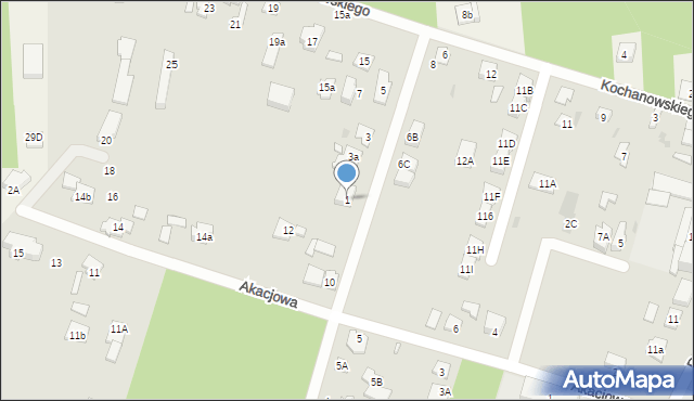 Wołomin, Powstańców Warszawy, 1, mapa Wołomin