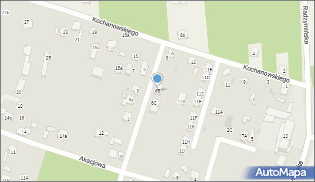 Wołomin, Powstańców Warszawy, 6B, mapa Wołomin