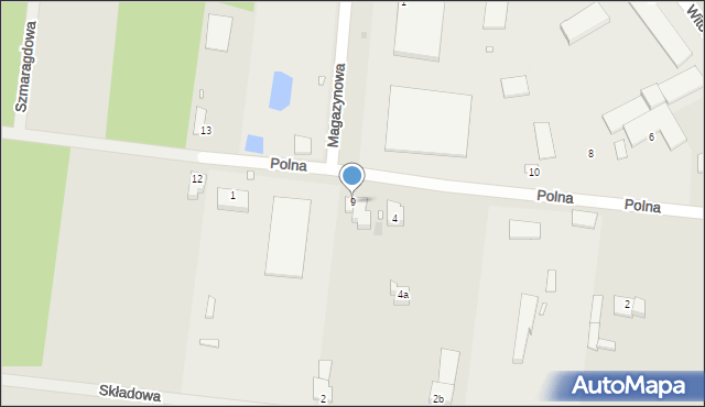 Wołów, Polna, 9, mapa Wołów