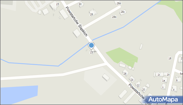 Wołów, Powstańców Śląskich, 13, mapa Wołów
