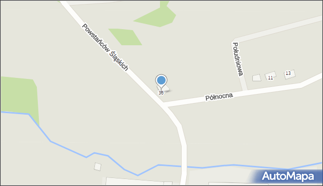 Wołów, Powstańców Śląskich, 36, mapa Wołów