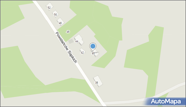 Wołów, Powstańców Śląskich, 40, mapa Wołów