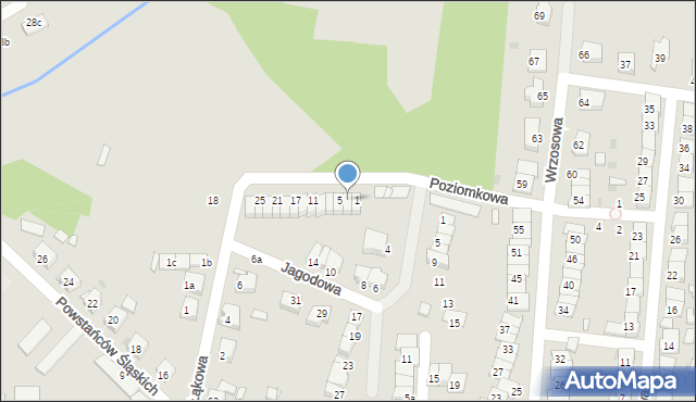 Wołów, Poziomkowa, 3, mapa Wołów