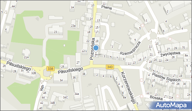 Wołów, Poznańska, 27, mapa Wołów