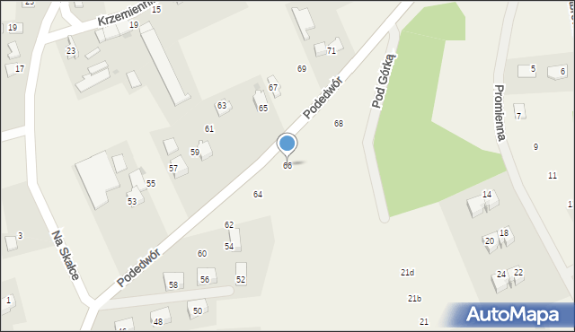 Wołowice, Podedwór, 66, mapa Wołowice
