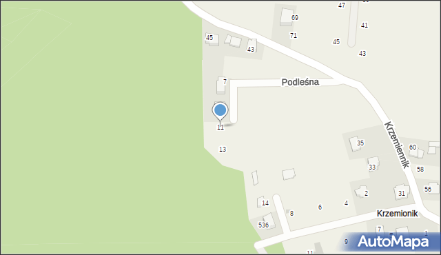Wołowice, Podleśna, 11, mapa Wołowice