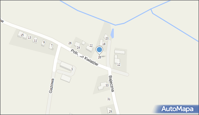 Wołowice, Polnych Kwiatów, 16, mapa Wołowice