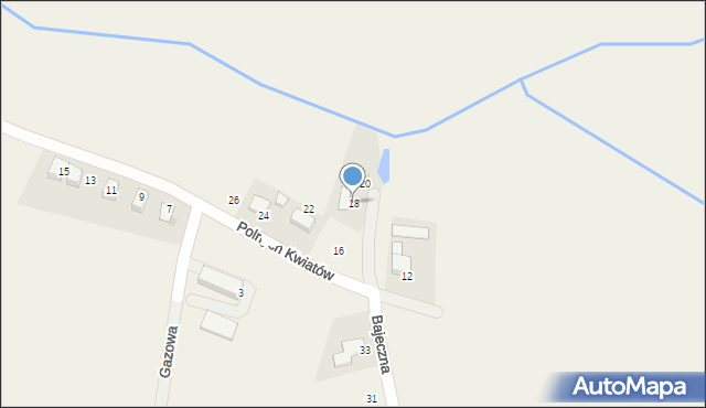 Wołowice, Polnych Kwiatów, 18, mapa Wołowice