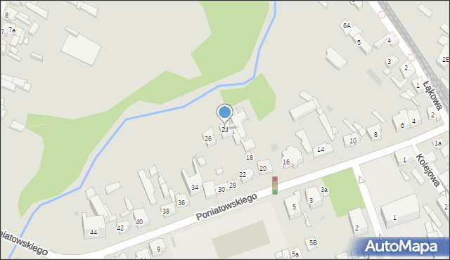 Wolsztyn, Poniatowskiego, 24, mapa Wolsztyn