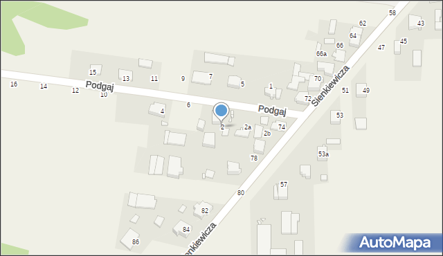 Wręczyca Wielka, Podgaj, 2, mapa Wręczyca Wielka