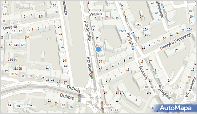 Wrocław, Pomorska, 27, mapa Wrocławia