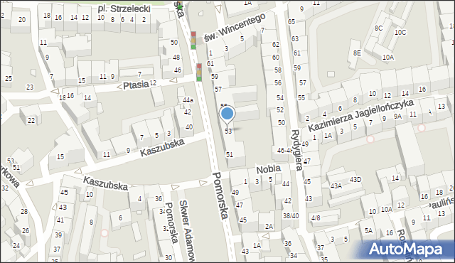 Wrocław, Pomorska, 53, mapa Wrocławia