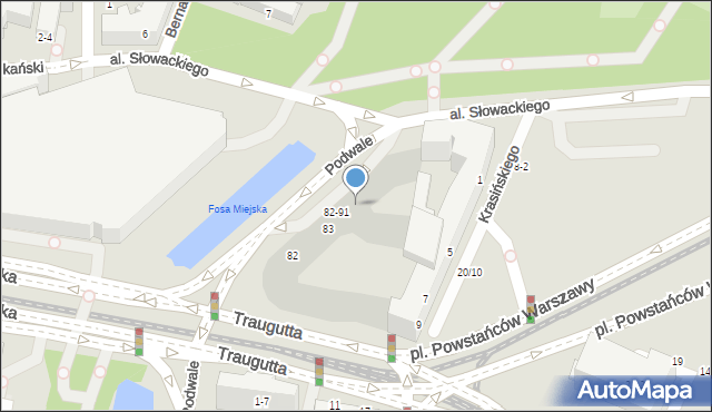 Wrocław, Podwale, 84, mapa Wrocławia