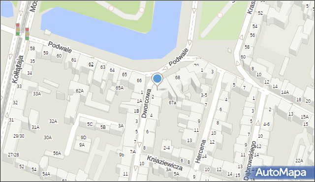 Wrocław, Podwale, 67, mapa Wrocławia