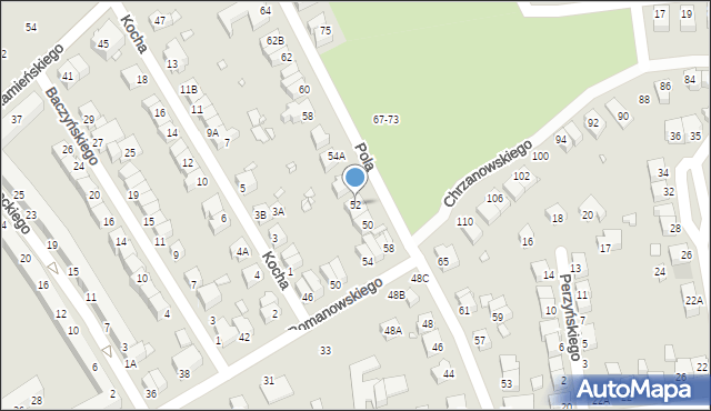 Wrocław, Pola Wincentego, 52, mapa Wrocławia