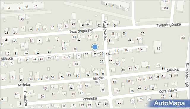 Wrocław, Postolińska, 27, mapa Wrocławia