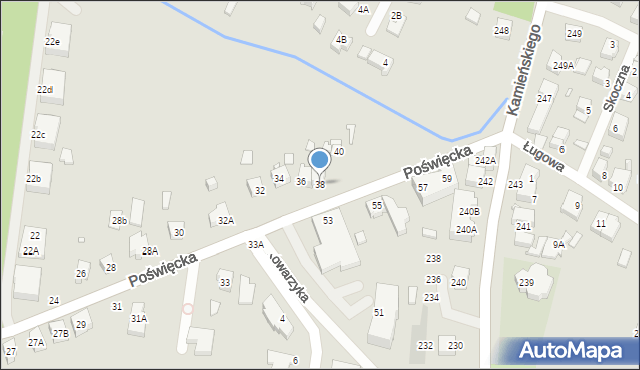 Wrocław, Poświęcka, 38, mapa Wrocławia