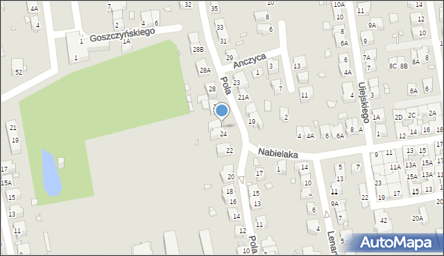 Wrocław, Pola Wincentego, 24A, mapa Wrocławia