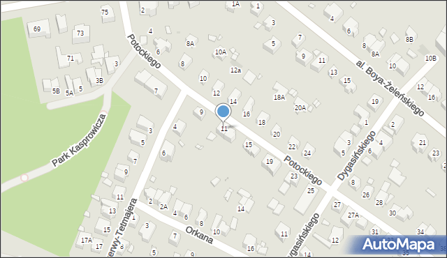 Wrocław, Potockiego Wacława, 11, mapa Wrocławia