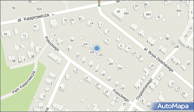 Wrocław, Potockiego Wacława, 14A, mapa Wrocławia