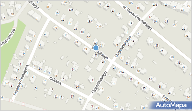 Wrocław, Potockiego Wacława, 23, mapa Wrocławia