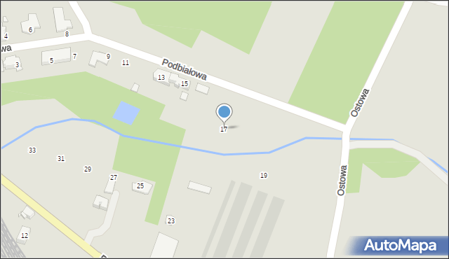 Wrocław, Podbiałowa, 17, mapa Wrocławia