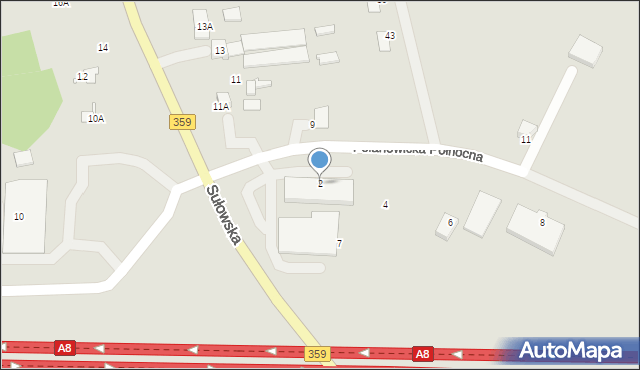 Wrocław, Polanowicka Północna, 2, mapa Wrocławia