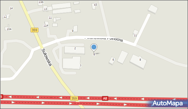 Wrocław, Polanowicka Północna, 4, mapa Wrocławia