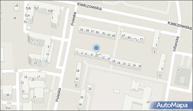 Wrocław, Poleska, 10, mapa Wrocławia