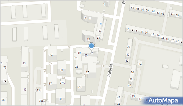 Wrocław, Poleska, 17, mapa Wrocławia